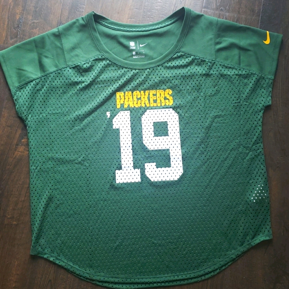 Nike Green Bay Packers women's mock jersey tee